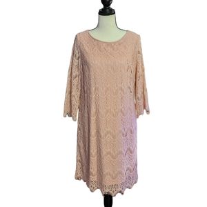 RN Studio Light Pink Lace Dress